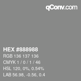 Color code: HEX #888988 | qconv.com