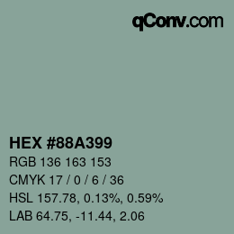 Color code: HEX #88A399 | qconv.com