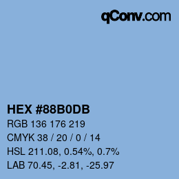 Color code: HEX #88B0DB | qconv.com