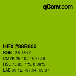 Color code: HEX #88B800 | qconv.com