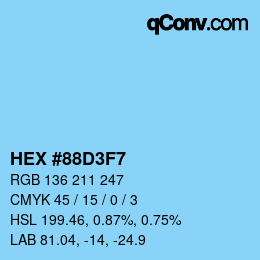 Color code: HEX #88D3F7 | qconv.com