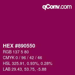 Color code: HEX #890550 | qconv.com