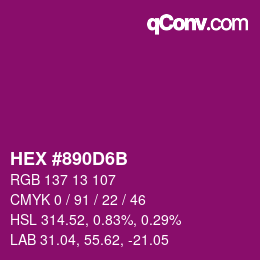Color code: HEX #890D6B | qconv.com