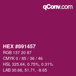 Color code: HEX #891457 | qconv.com
