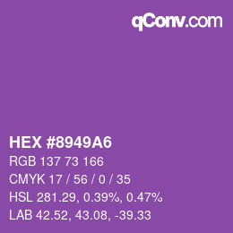 Color code: HEX #8949A6 | qconv.com