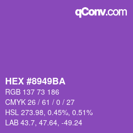 Código de color: HEX #8949BA | qconv.com