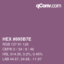 Color code: HEX #895B7E | qconv.com