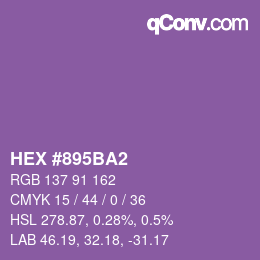 Color code: HEX #895BA2 | qconv.com