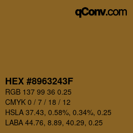 Código de color: HEX #8963243F | qconv.com