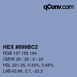 Color code: HEX #899BC2 | qconv.com