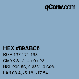 Color code: HEX #89ABC6 | qconv.com