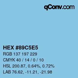 Color code: HEX #89C5E5 | qconv.com