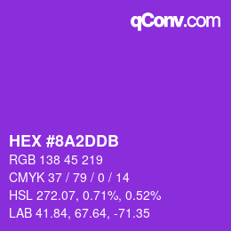 Código de color: HEX #8A2DDB | qconv.com
