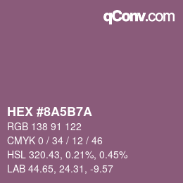 カラーコード: HEX #8A5B7A | qconv.com