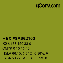 Color code: HEX #8A962100 | qconv.com