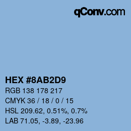 Color code: HEX #8AB2D9 | qconv.com
