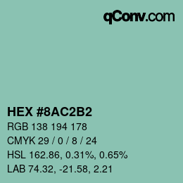 Color code: HEX #8AC2B2 | qconv.com