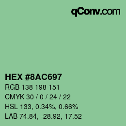 Color code: HEX #8AC697 | qconv.com