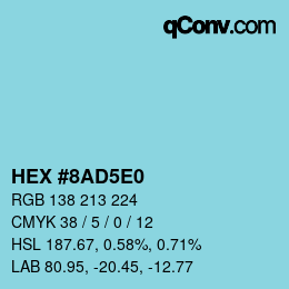 Color code: HEX #8AD5E0 | qconv.com