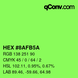 Color code: HEX #8AFB5A | qconv.com