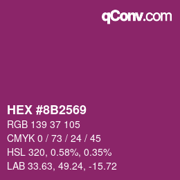 Color code: HEX #8B2569 | qconv.com