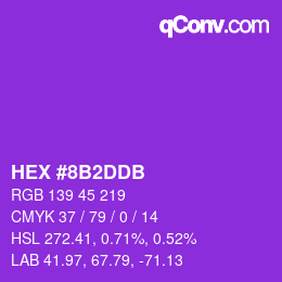 Color code: HEX #8B2DDB | qconv.com