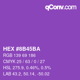 Código de color: HEX #8B45BA | qconv.com