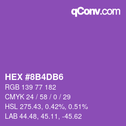 Color code: HEX #8B4DB6 | qconv.com