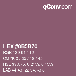 Farbcode: HEX #8B5B70 | qconv.com