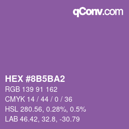 Color code: HEX #8B5BA2 | qconv.com