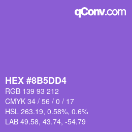 カラーコード: HEX #8B5DD4 | qconv.com