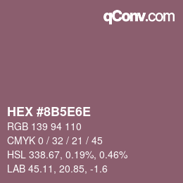 Código de color: HEX #8B5E6E | qconv.com