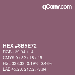Color code: HEX #8B5E72 | qconv.com