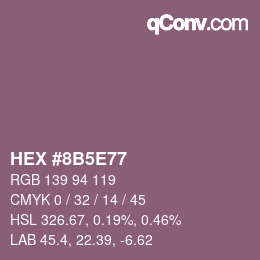 Color code: HEX #8B5E77 | qconv.com