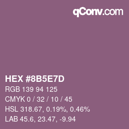 カラーコード: HEX #8B5E7D | qconv.com