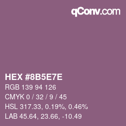 Código de color: HEX #8B5E7E | qconv.com