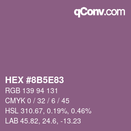 Color code: HEX #8B5E83 | qconv.com