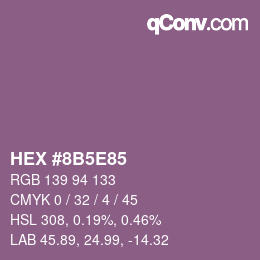 Color code: HEX #8B5E85 | qconv.com