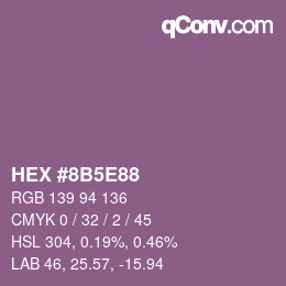 Color code: HEX #8B5E88 | qconv.com