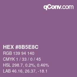Código de color: HEX #8B5E8C | qconv.com