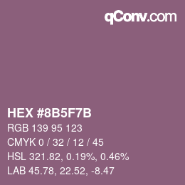 Color code: HEX #8B5F7B | qconv.com