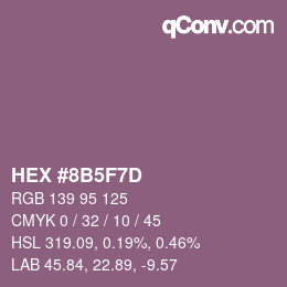 Color code: HEX #8B5F7D | qconv.com