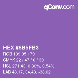 Color code: HEX #8B5FB3 | qconv.com