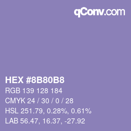 Color code: HEX #8B80B8 | qconv.com