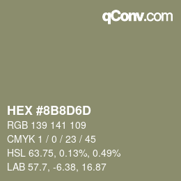 Código de color: HEX #8B8D6D | qconv.com