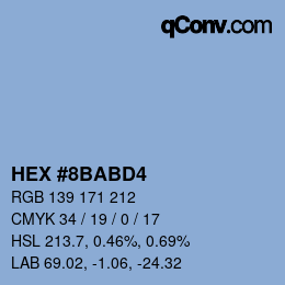 Color code: HEX #8BABD4 | qconv.com