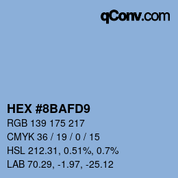 Color code: HEX #8BAFD9 | qconv.com