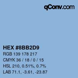 Color code: HEX #8BB2D9 | qconv.com