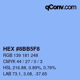 Color code: HEX #8BB5F8 | qconv.com