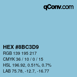 Color code: HEX #8BC3D9 | qconv.com